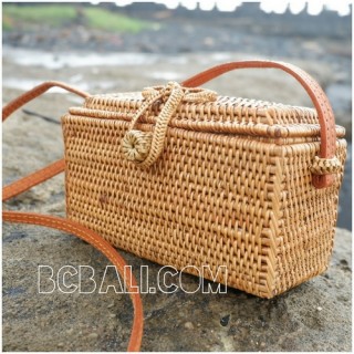 small purse bags full hand woven rattan strap handmade bali